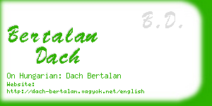 bertalan dach business card